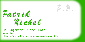 patrik michel business card